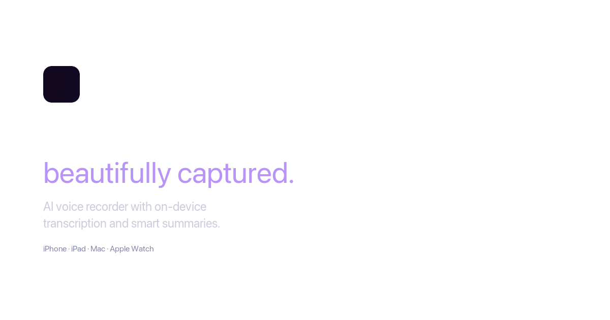 I built a voice recorder that transcribes and summarizes on-device, no subscription logo